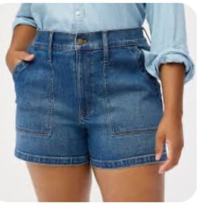 Sneak Peek Blue Jean Shorts High-Waisted Relaxed Fit